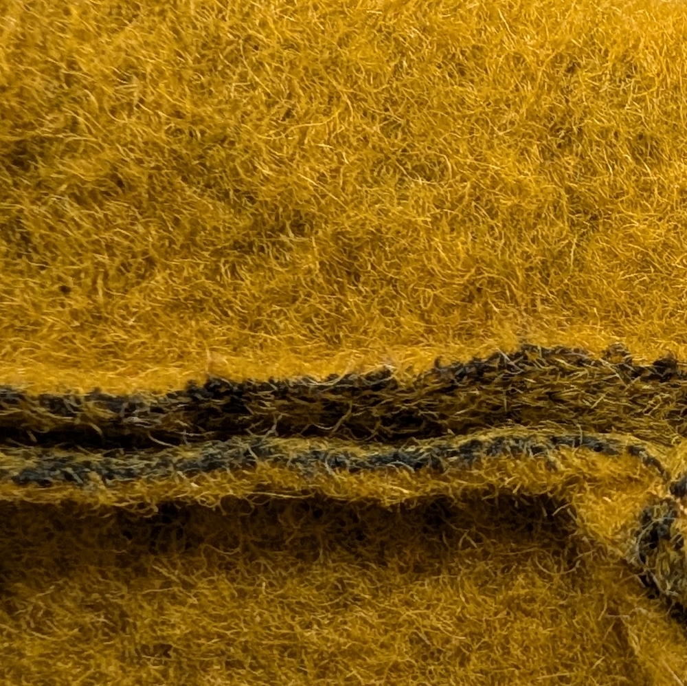 🇮🇹 Beautiful Textured Mustard Yellow Single-Button Blazer Jacket - S - Picture 10 of 12